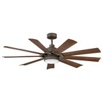 HInkley - Hinkley Turbine 60" Integrated LED Ceiling Fan, Metallic Matte Bronze - Turbine is a robust nine-blade fan, offering a clean look and excellent breeze. Its sleek blades accentuate all spaces, available in a variety of finishes. Complemented by a beautiful etched opal shade, Turbine boasts modern functionality. Versatile in style and form, Turbine appeals to both interior and outdoor living spaces.
