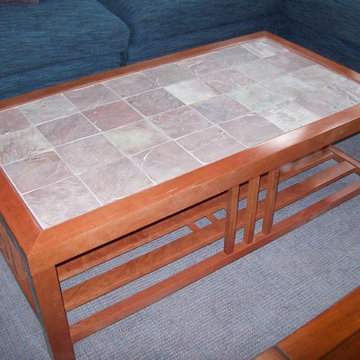 Cherry Coffee Table with Tile Top