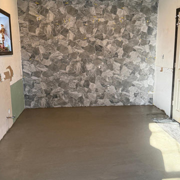 Modern Tile Flooring & Feature Wall Installation