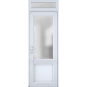 Exterior Prehungdoor Frosted Glass Manux 8422 White Silk Top Exterior
