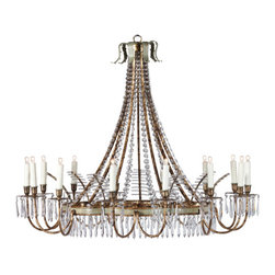 Scalloped Tole Chandelier - Chandeliers