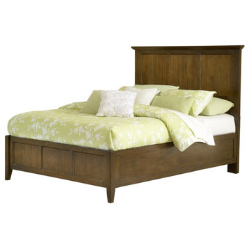 Modus Paragon King Solid Wood Panel Bed in Truffle