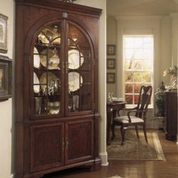American Drew 792-860R Complete Corner China Cabinet Cherry Grove - China Cabinets And Hutches