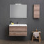 Valentina Modular Wall-Mounted Vanity Unit Set With Opaque White Sink, 90 cm