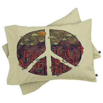 Deny Designs Hector Mansilla Peaceful Landscape Pillowcase