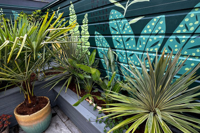 Example of a small island style deck design in San Francisco