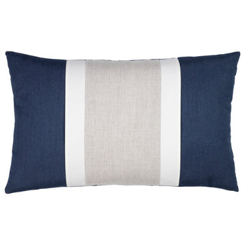 Nevis Indigo Indoor/Outdoor Performance Pillow, 12" x 20"