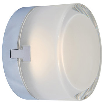Elf Heavy Moulded Glass Flush-Mount, Chrome
