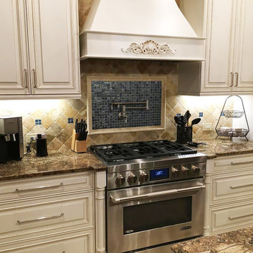 Recycled Glass Tile Accent Kitchen