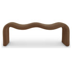Meridian Furniture - Willow Upholstered Bench, Saddle, Corduroy - Infuse your decor with the Willow saddle corduroy bench, showcasing the rich, soft texture of microsuede corduroy with sophisticated curvature. With its sturdy iron metal inner frame, this bench effortlessly blends durability with a sleek, contemporary design. Ideal for adding a touch of charm and comfort to your entryway, living room, or bedroom, the Willow bench offers both aesthetic appeal and practical function.