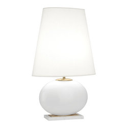 Robert Abbey Raquel Tall Oval Table Lamp, Modern Brass - Table Lamps