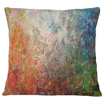Board Stained Abstract Art Abstract Throw Pillow, 18"x18"
