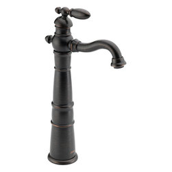 Delta Victorian&reg; Single Handle Centerset Lavatory Faucet with Riser - Less Pop-U - Bathroom Sink Faucets