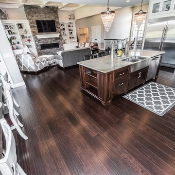 Coffee Handscraped Strand Bamboo Flooring