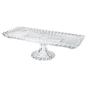 Serene Spaces Living Rectangle Dessert Tray, 14.75" LX 6.75" W X 4" T