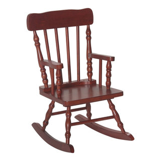 Gift Mark Childs Spindle Rocking Chair, Cherry - Traditional - Kids ...
