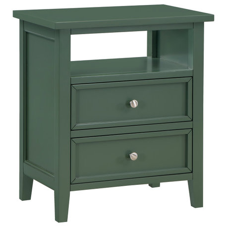 Walker Vintage Green 2 Drawer Nightstand
