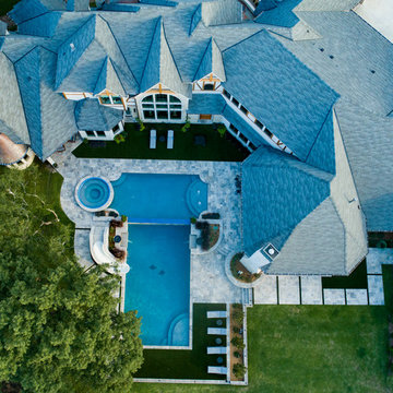 Argyle Infinity Double Pool, Dual Grottos & Dolphin Slide
