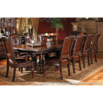 Antoinette Extension Dining Table in Cherry and Mahogany Finish
