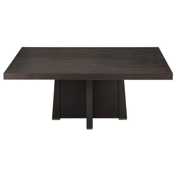 The Gael Dining Table, Transitional, Square, Ebony Oak, 72"x72"