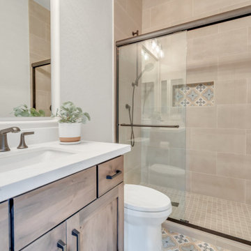 Transitional Kitchen, Master Bathroom and Guest Bathrooms