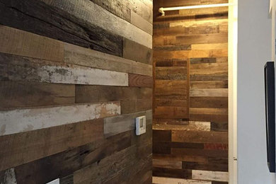 Reclaimed wood wall