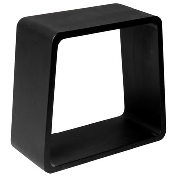 ALFI brand ABST55BM Black Matte Solid Surface Resin Bathroom / Shower Stool