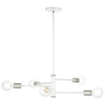 Livex Lighting - Livex Lighting Bannister, 5 Light Chandelier, White Finish, White - Simplicity and attention to detail are the key eleBannister 5 Light Ch WhiteUL: Suitable for damp locations Energy Star Qualified: n/a ADA Certified: n/a  *Number of Lights: 5-*Wattage:60w Medium Base bulb(s) *Bulb Included:No *Bulb Type:Medium Base *Finish Type:White