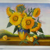 Oil Paint Canvas Art Sunflowers Wall Decor