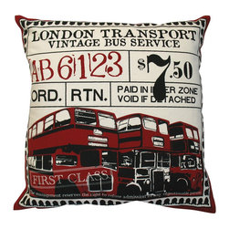 Koko Company - Koko Company London Transport Ticket Pillow - Decorative Pillows