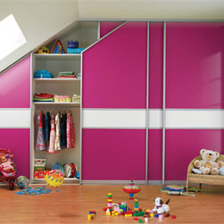 Sliding Door Wardrobe for Children's Bedroom in Loft Attic Conversion - Storage Cabinets