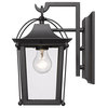 Golden Lighting 4305-OWM Brigham 12" Tall Outdoor Wall Sconce - Natural Black /