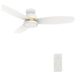 CARRO - CARRO 48" Flush Mount Ceiling Fan With Dimmable LED Light and Remote Control - Modern ceiling fan can easily handle a variety of decoration styles, making your home less monotonous and more unique to you.