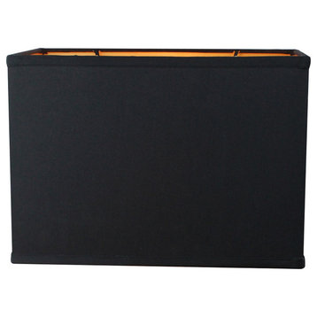 Black Rectangular Drum Hardback Lampshade (16x10) (16x10) x 11