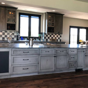 Antique Gray Farm Kitchen
