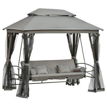 Outdoor Daybed Swing Gray