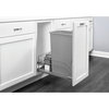 Steel Bottom Mount Double Pull Out Trash, Soft Close, Silver, 50 qt/12.5 gal