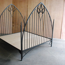 Wrought iron beds - Nimiane with pentagram detail - Bed Frames