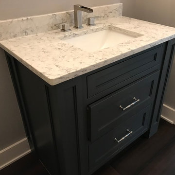 Custom Amish Cabinetry and Waypoint Cabinetry- Extra White and Peppercorn Grey
