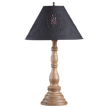 Davenport Lamp, Americana Pearwood With Shade