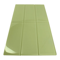 3x9 Cream Glass Subway Tiles - Home Accessories & Decor