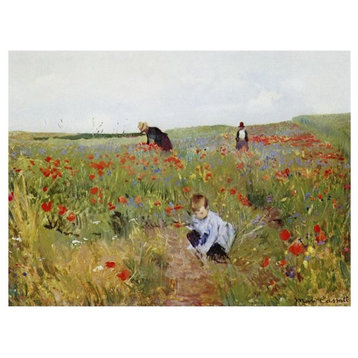 "Poppies In A Field 1880" Digital Paper Print by Mary Cassatt, 18"x14"