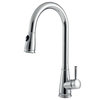Wellfor Single Handle High Arc Pull out Kitchen Sink Faucet