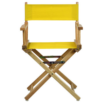 18" Director's Chair Natural Frame, Gold Canvas