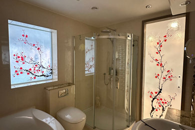 World-inspired bathroom in West Midlands.
