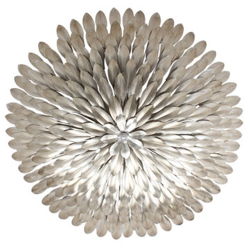 Crystorama 507-SA 6 Light Flush Mount in Antique Silver