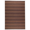 Hand Woven Brown Wool Area Rug, Brown, 5'6"x7'10"