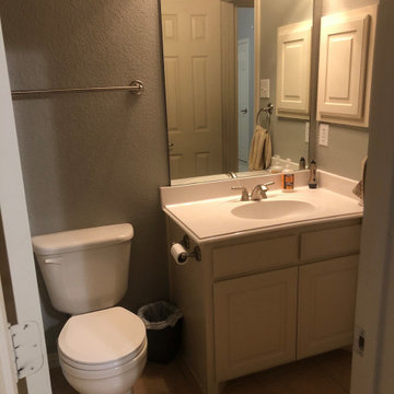 Sandstone guest bathroom