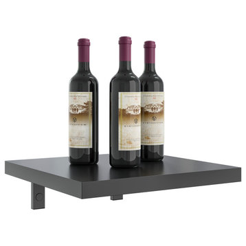 W Series Shelf (wall mounted wine storage design enhancement), Matte Black, 12in (Triple Deep)