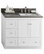 Ronbow Essentials Shaker 36" Bathroom Vanity Cabinet Base, White